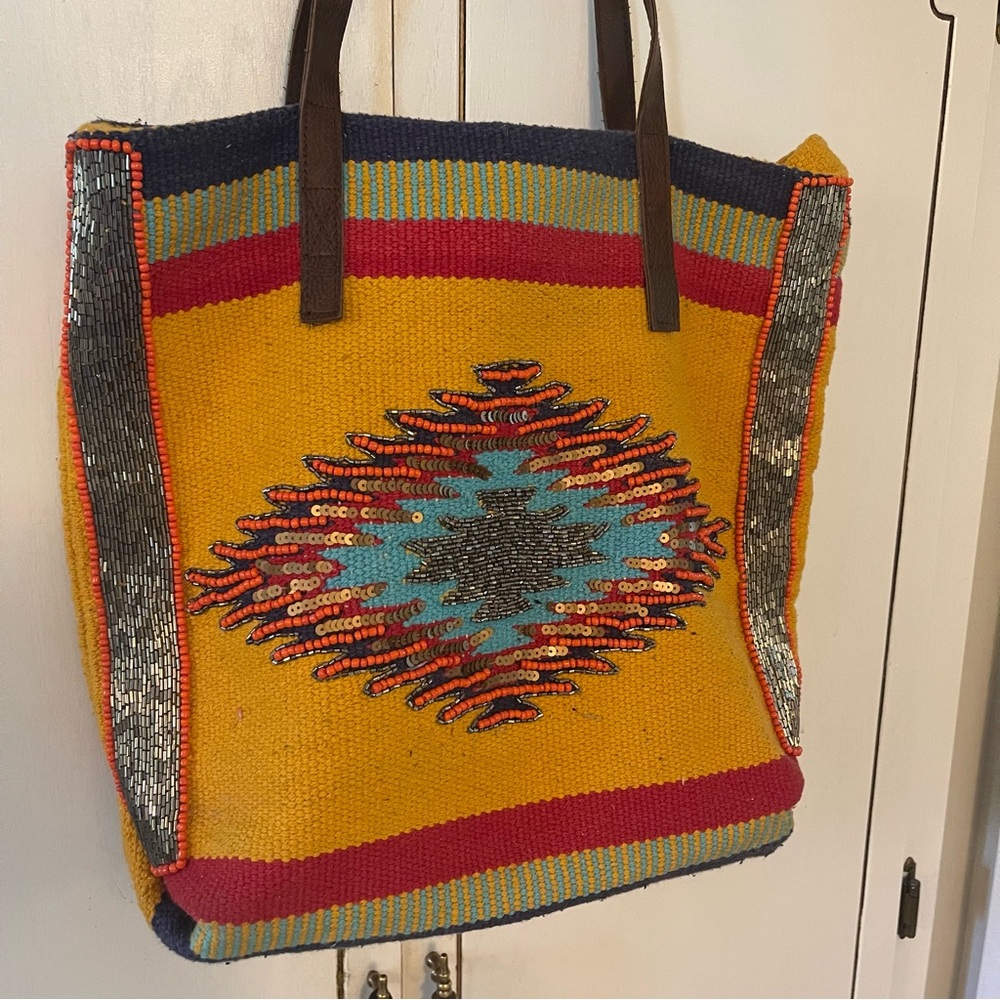 Southwest embroidered tote